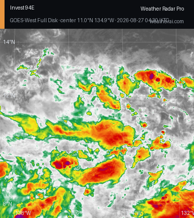 GOES-18 Infrared satellite imagery of Invest 94E