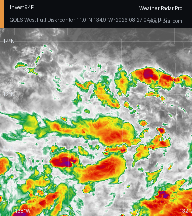 GOES-18 Infrared satellite imagery of Invest 94E