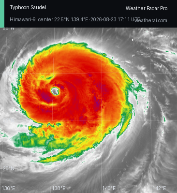Himawari-9 Infrared satellite imagery of Saudel