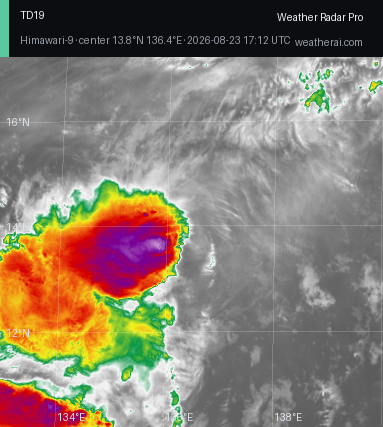 Himawari-9 Infrared satellite imagery of Nineteen