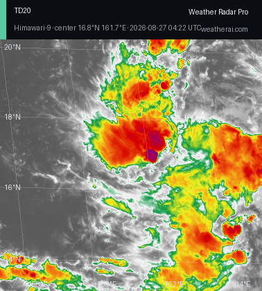 Himawari-9 Infrared satellite imagery of Twenty