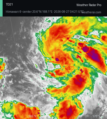 Himawari-9 Infrared satellite imagery of Twentyone